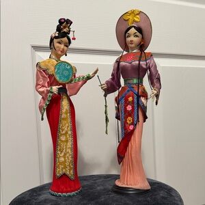 Vintage Elegant Asian Decorative Dolls